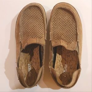 OluKai Leather Slip On Loafers